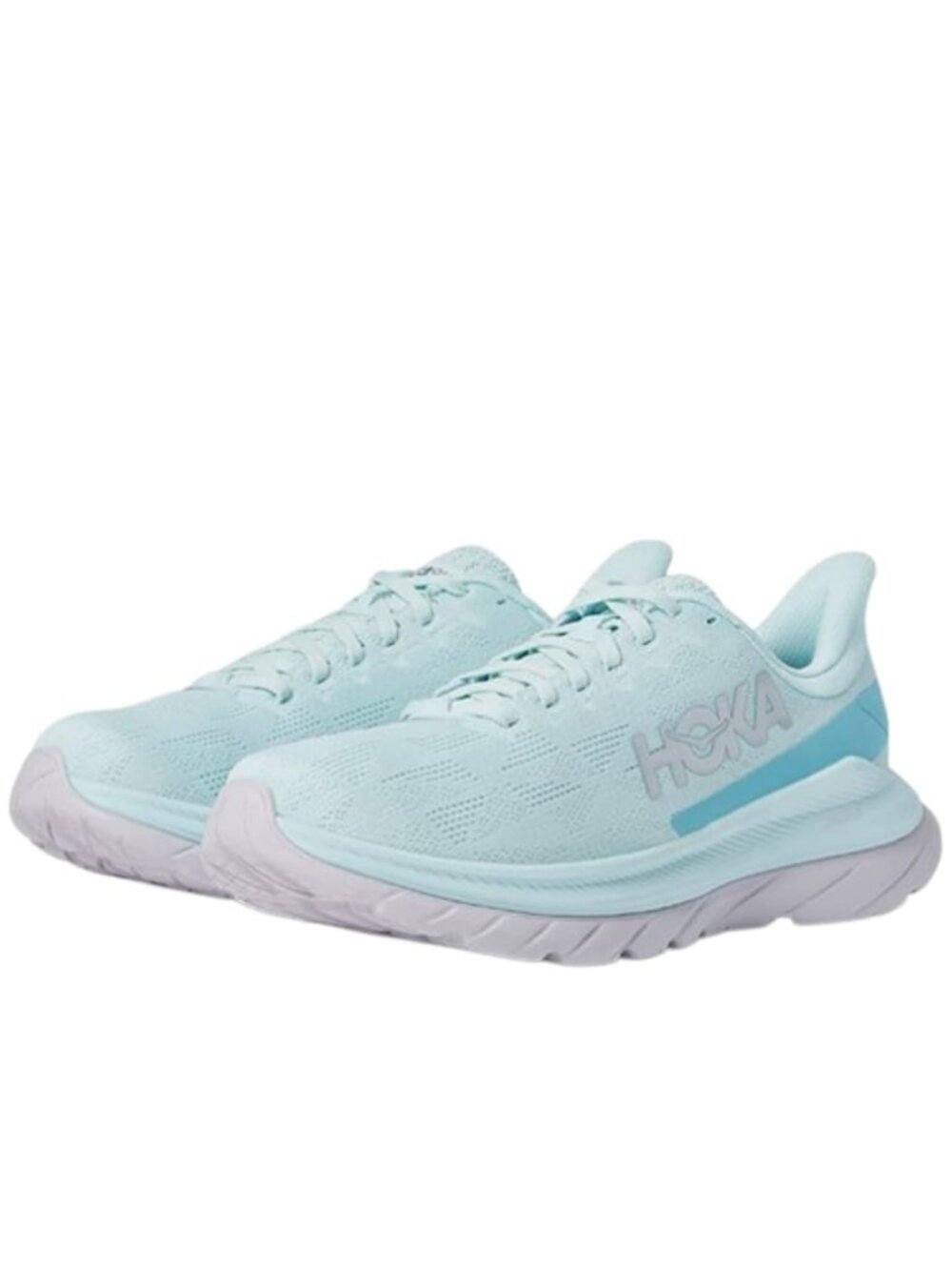 Hoka Women's Mach 4 Running Shoes,Blue Glass/Coastal Shad, US 7B